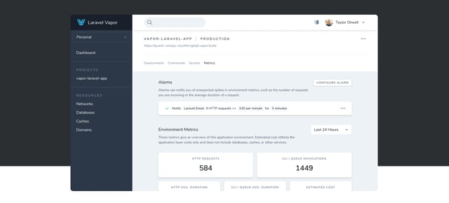 Laravel Vapor Screenshots Preview