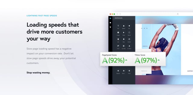 Brizy Cloud Screenshots Section