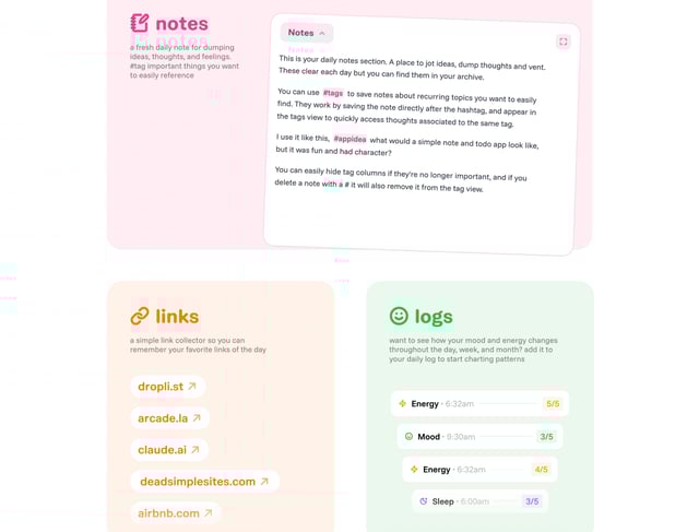 Droplist Bento Grid - Features Preview