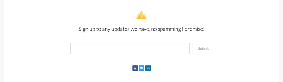 Newsletter section on Firepaperapp section design