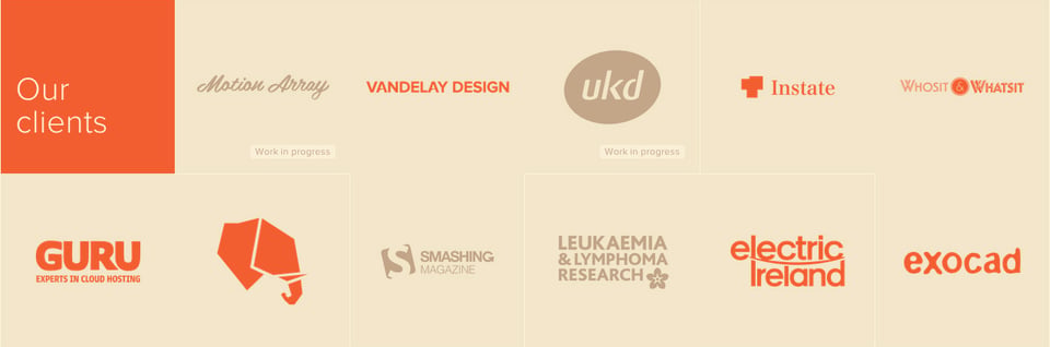 Client Logo Grid section on Havoc Inspired Ltd section design