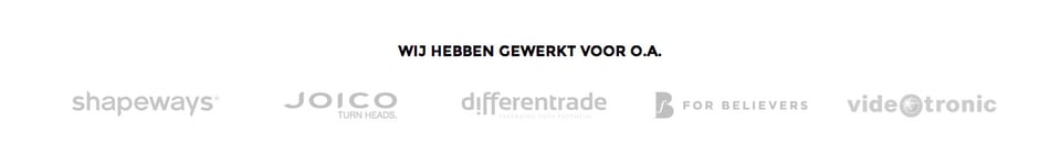 Client Logo Row section on De Daders section design
