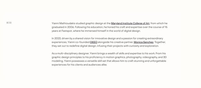 Yianni Mathioudakis Biography Preview