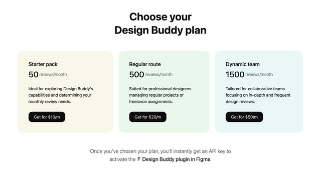 Design Buddy Pricing Table Preview