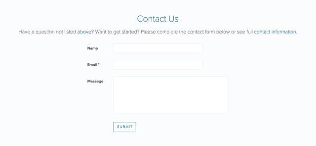 Minisites Contact Form Preview