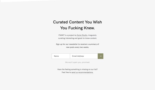 Fuck I Wish I Knew That Lead Capture Preview