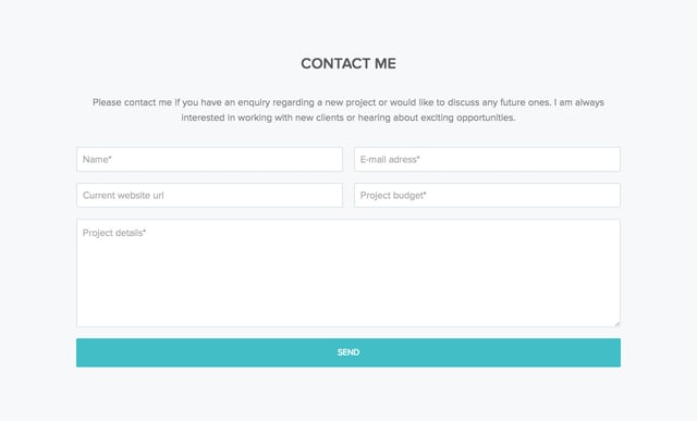Obaez Contact Form Preview