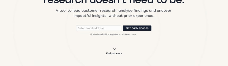 Scroll Hint section on Qualia section design