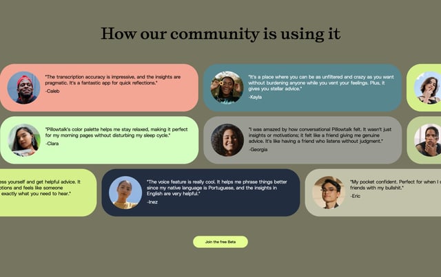 Pillowtalk Testimonial Slider Preview