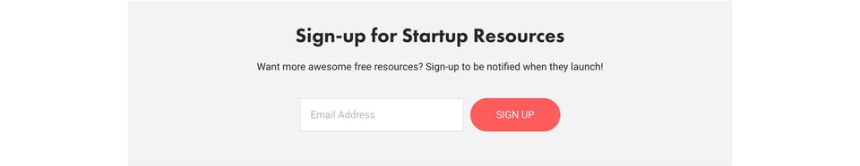 Newsletter section on Conversational Interface section design