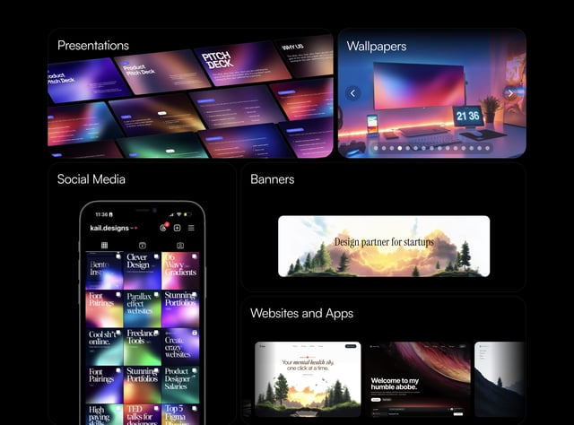 Backgrounds Supply Bento Grid - Features Preview