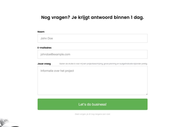 Around Seven Contact Form Preview