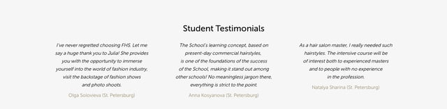 Hudozhnikova Fashion Hair School Testimonials Preview