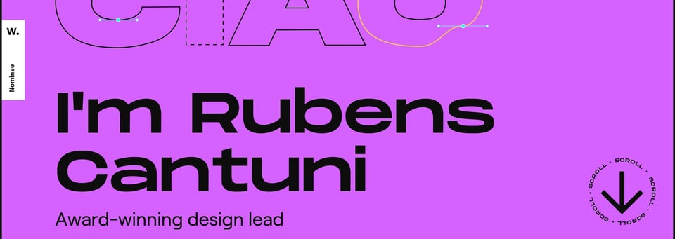 Scroll Hint section on Rubens Cantuni section design