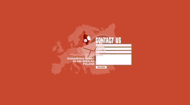 Dangerous Robot Contact Form Preview