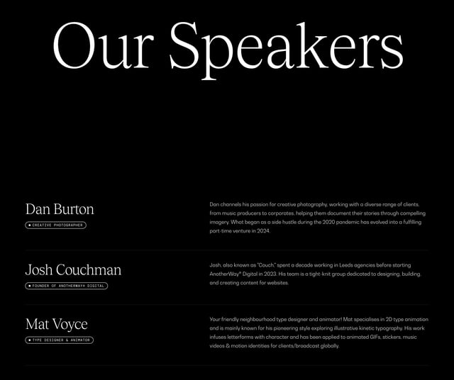 Anyone Creative Meetup 002 Speaker List Preview