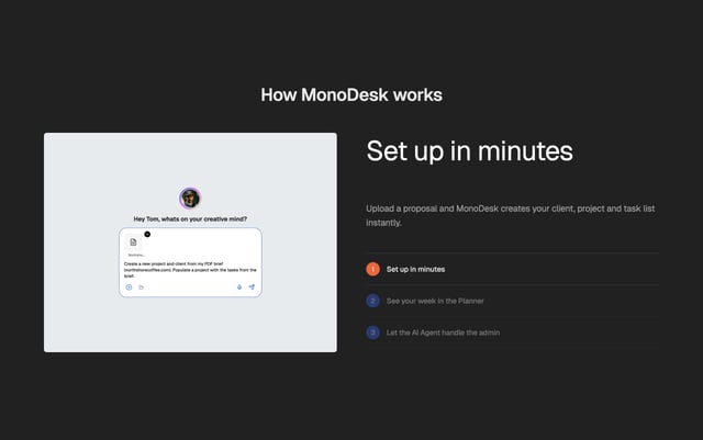MonoDesk How It Works Preview