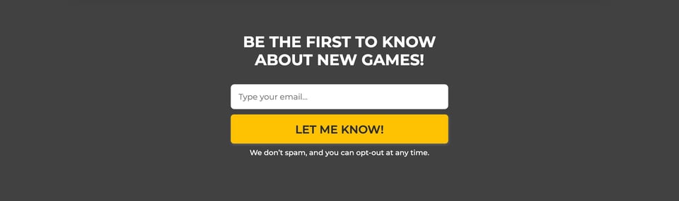 Newsletter section on Ziago section design