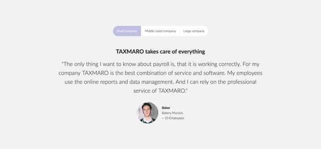 Taxmaro Personal Testimonial Slider Preview
