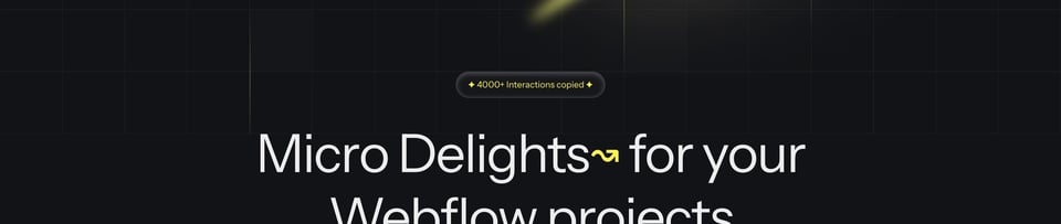 Eyebrow Text section on Micro-Interactions section design