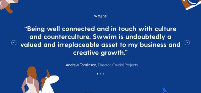 Swwim Testimonial Slider Preview