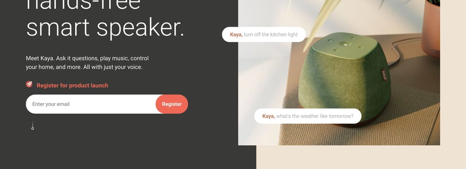 Scroll Hint section on Smart Kaya section design