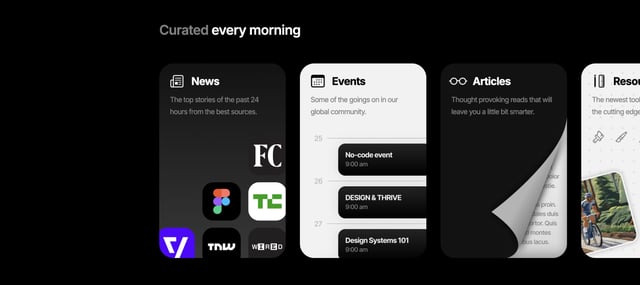 Today in Design Highlights Row Preview