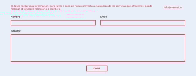 Creanet Contact Form Preview