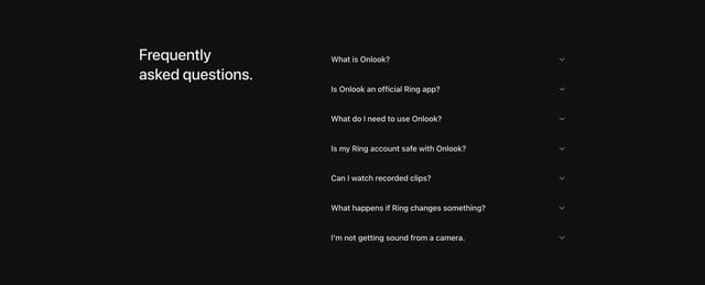 Onlook FAQ Accordion Preview