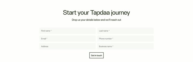 Contact Form section
