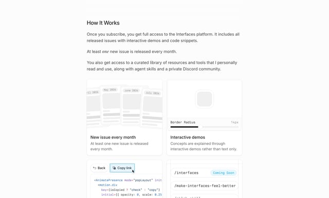 Interfaces Magazine How It Works Section