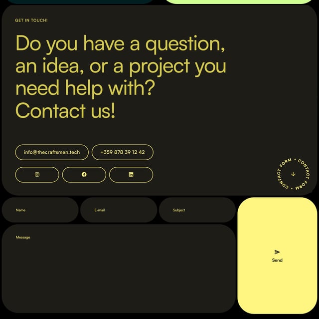 The Craftsmen Agency Contact Form Preview