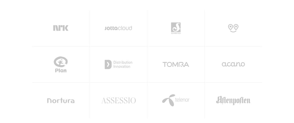Client Logo Grid section on Bakken & Bæck section design