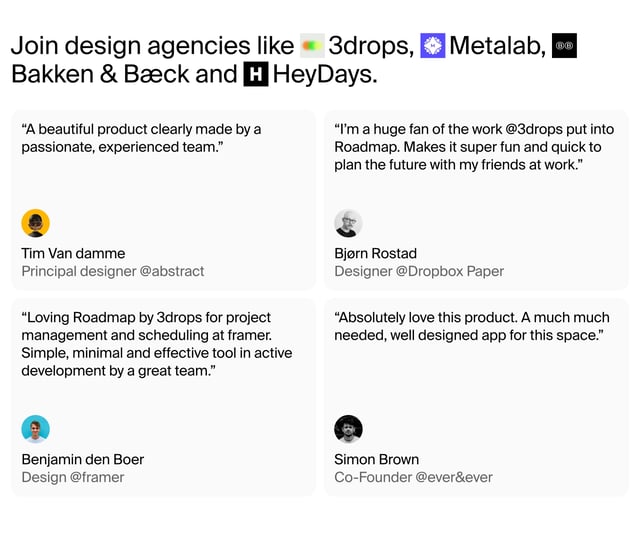 Roadmap Testimonials Preview