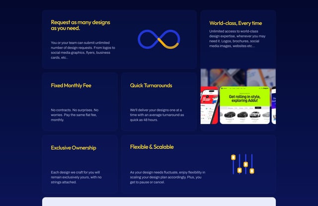 DesignBell Bento Grid - Features Preview