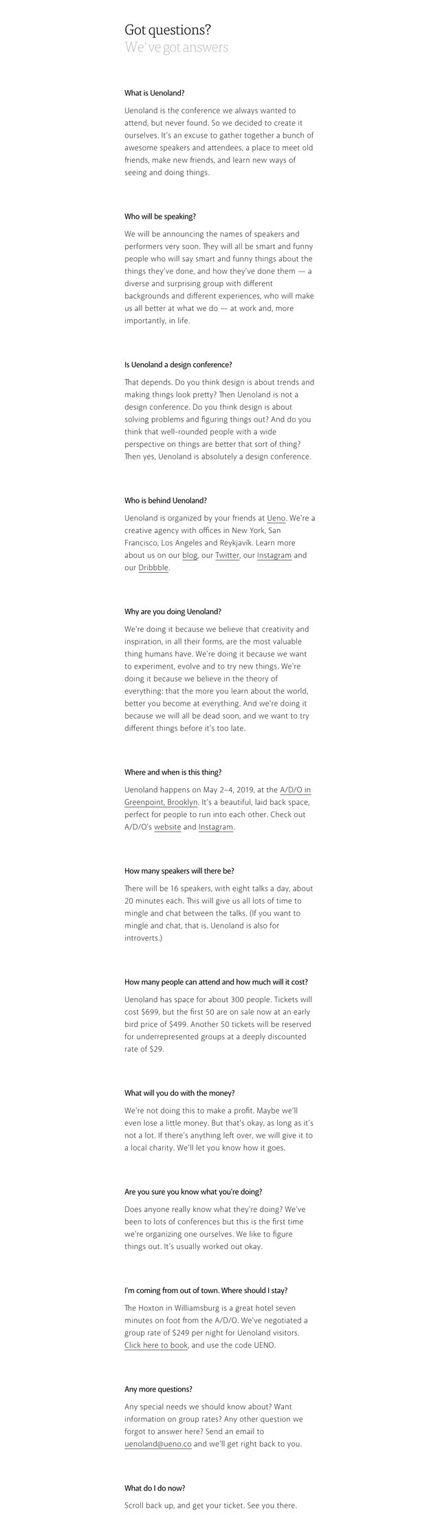 Uenoland FAQ Grid Preview