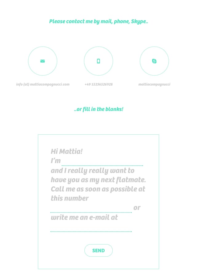 A room in Berlin for me Contact Form Preview