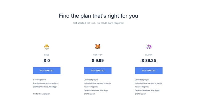 Flowmagic Pricing Table Preview