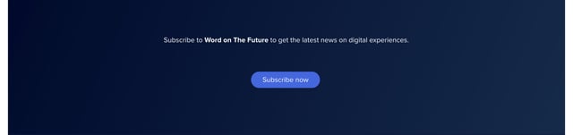Word on the Future Call-To-Action Footer Section
