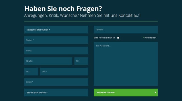 beactive+e Contact Form Preview