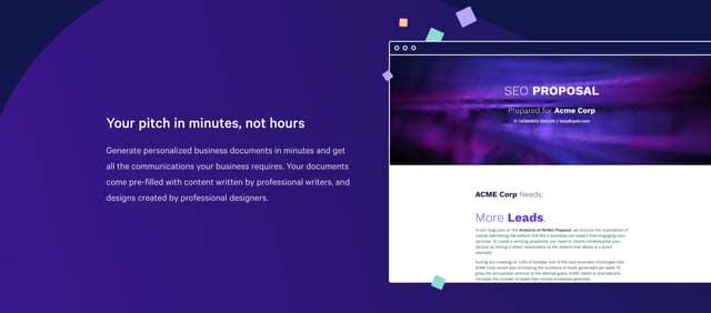 Document Generator Screenshots Section