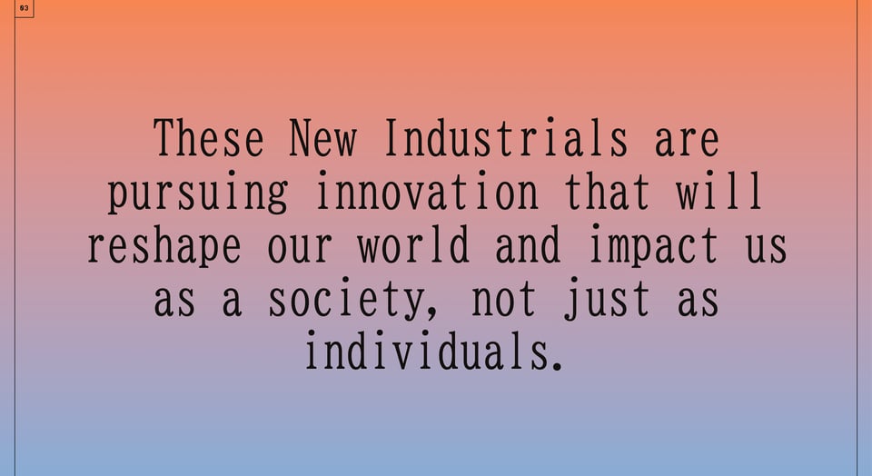 Famous Quotes section on The New Industrials section design