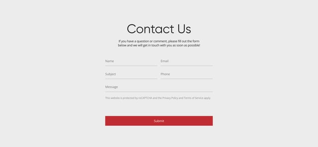 Reckoner Contact Form Preview