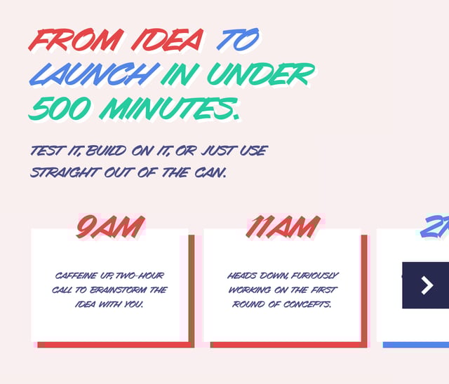 500 Mins Timeline Section