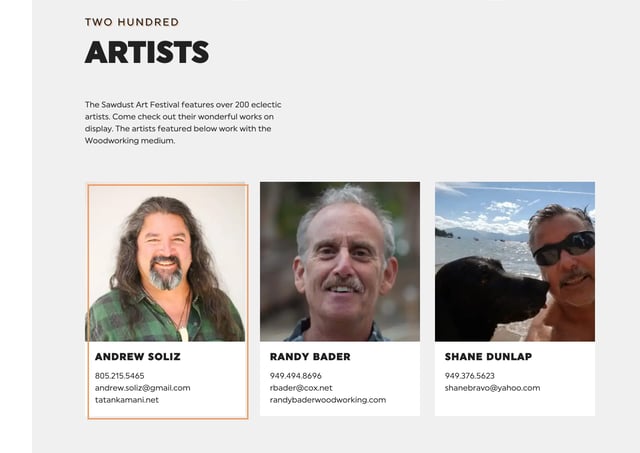 Sawdust Art Festival Speaker List Preview