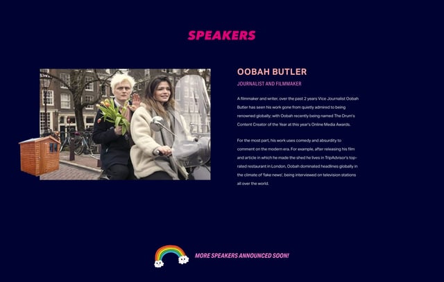 It Will Glow Speaker List Section