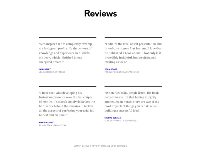The Perfect Grid Testimonials Preview