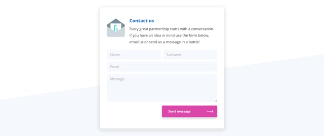 Beautiful Interactions Contact Form Preview