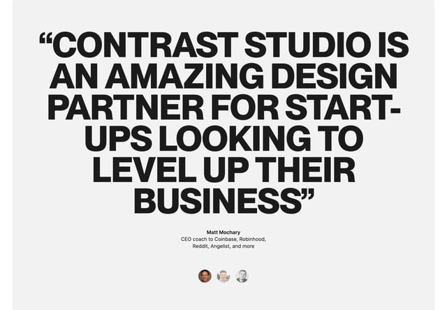 Contrast Studio Testimonial Slider Preview