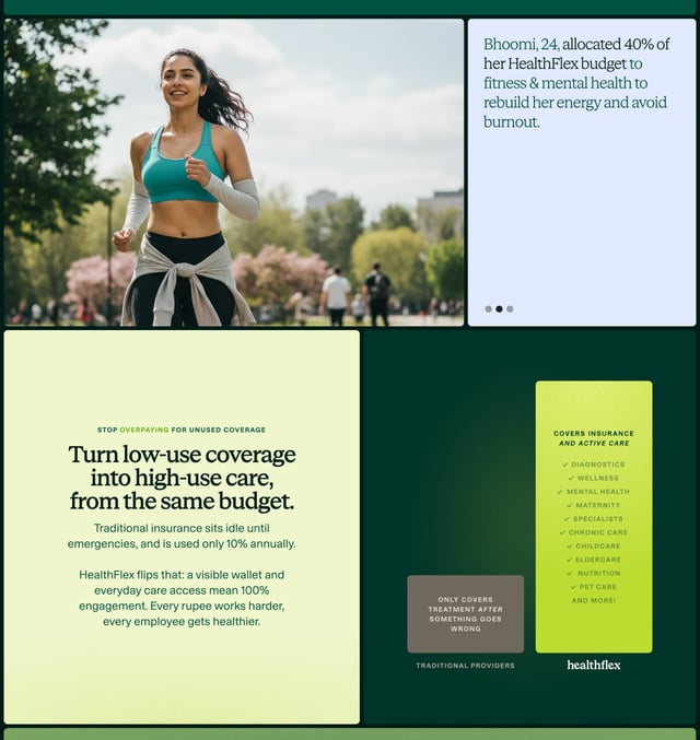 HealthFlex Bento Grid - Features Preview